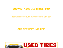 Tablet Screenshot of mikesusedtires.com